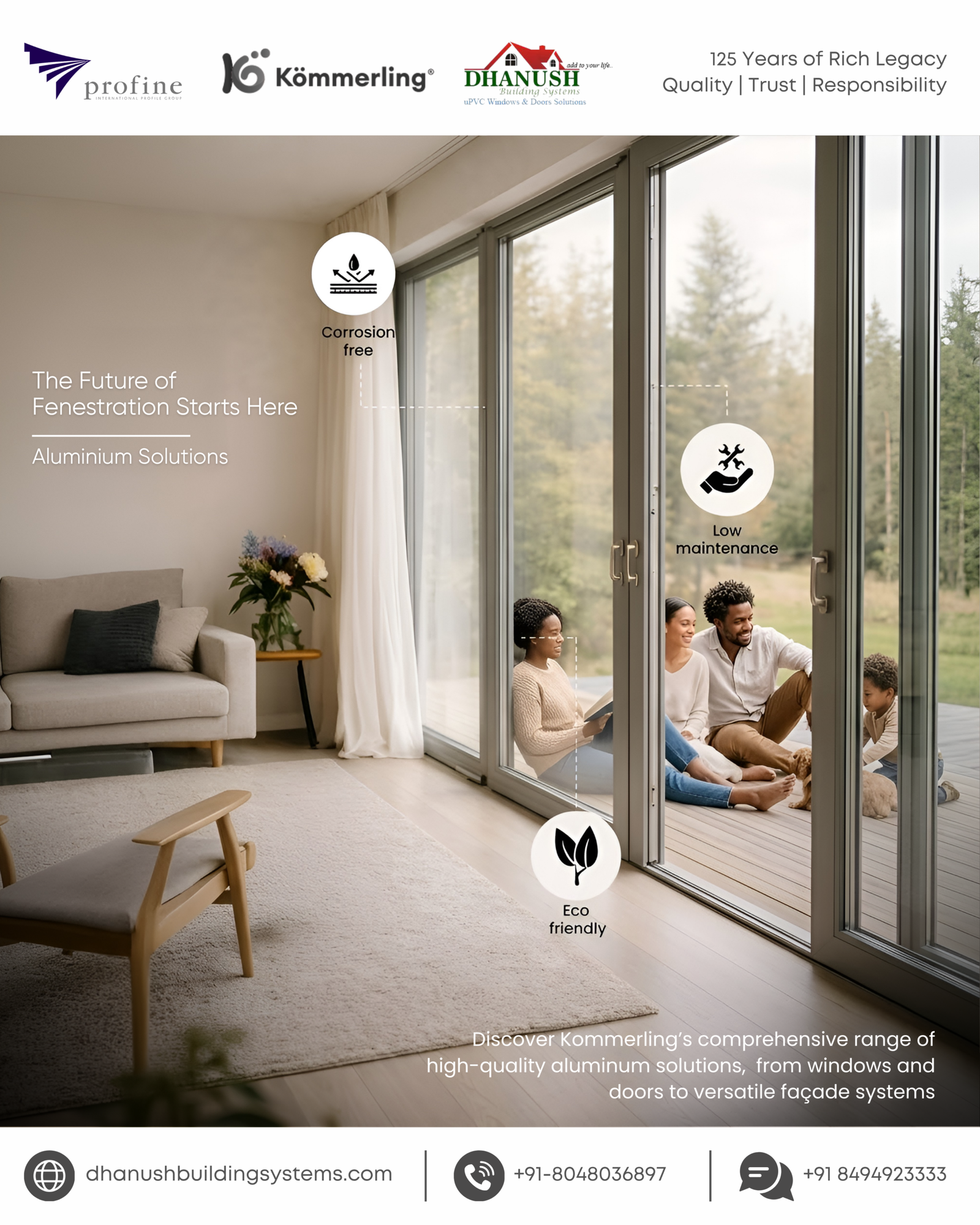 High-quality aluminum windows and doors for modern spaces.