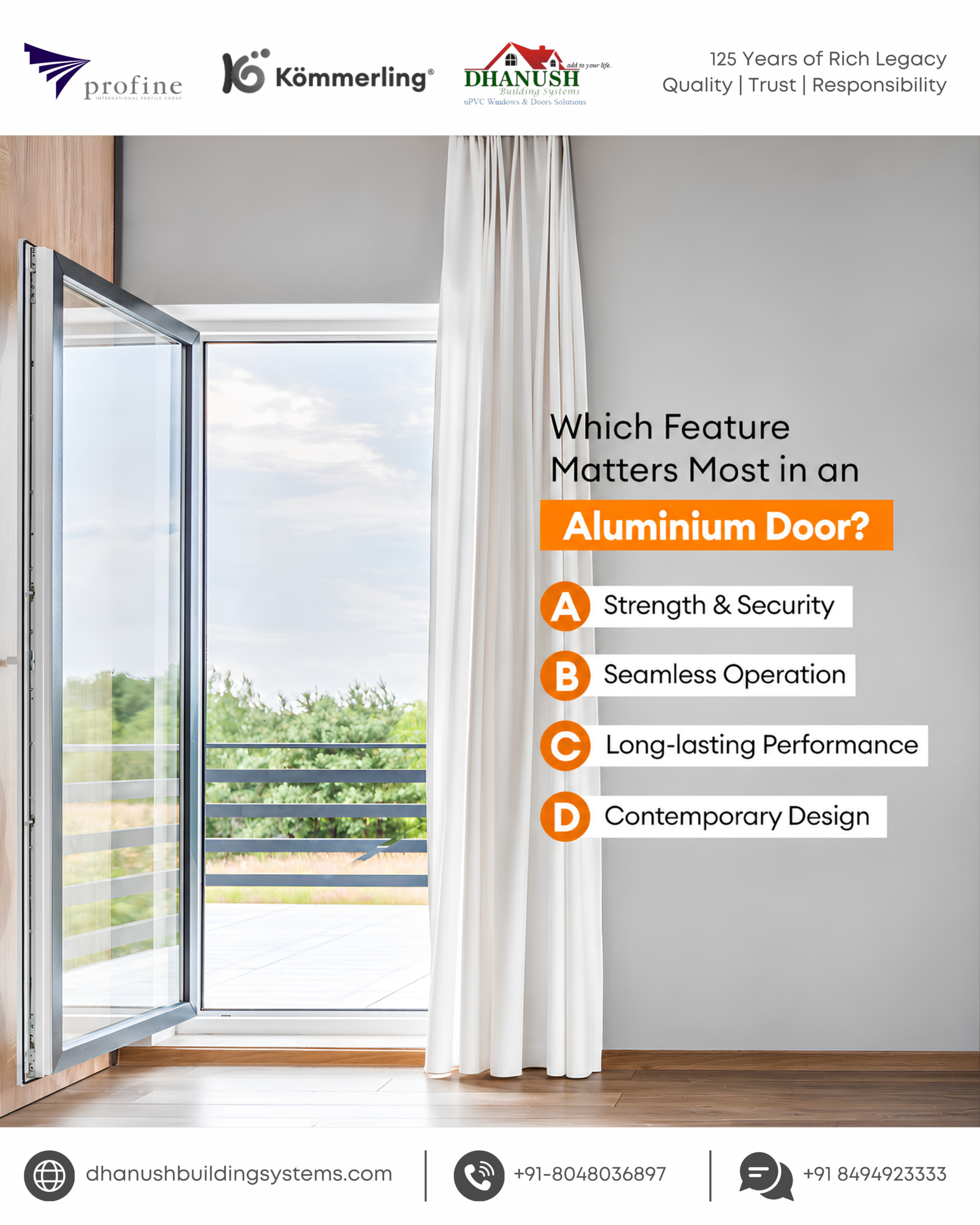 Choosing the Right Aluminum Door for Modern Spaces Find the perfect balance between strength, performance, and design
