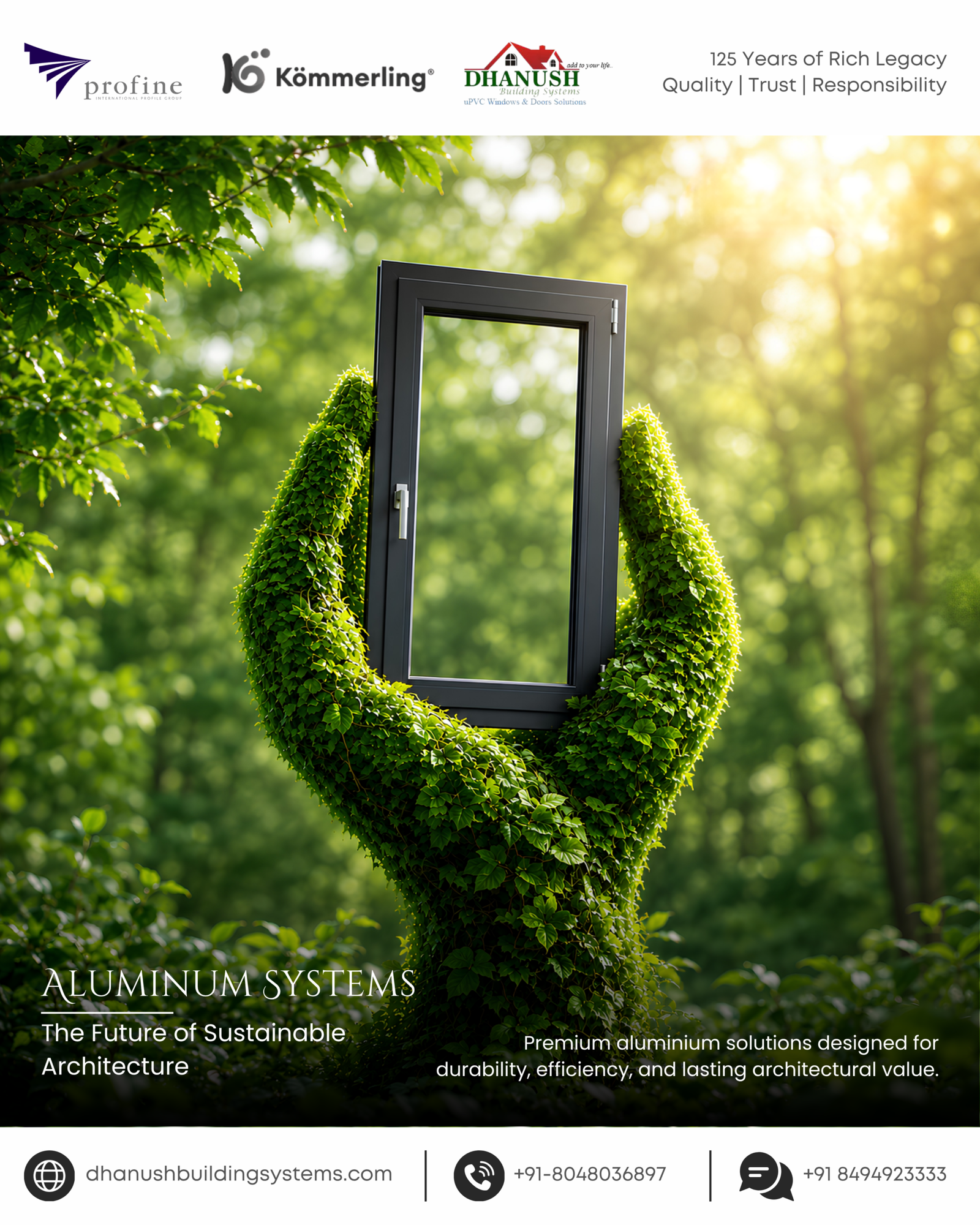 Aluminium Window at Best Price - Sustainability is not just about one feature. It is about making smart choices that create long-term value. When building systems are made to last longer, require less maintenance, and perform consistently over the years, they naturally help reduce waste and the need for frequent replacements.