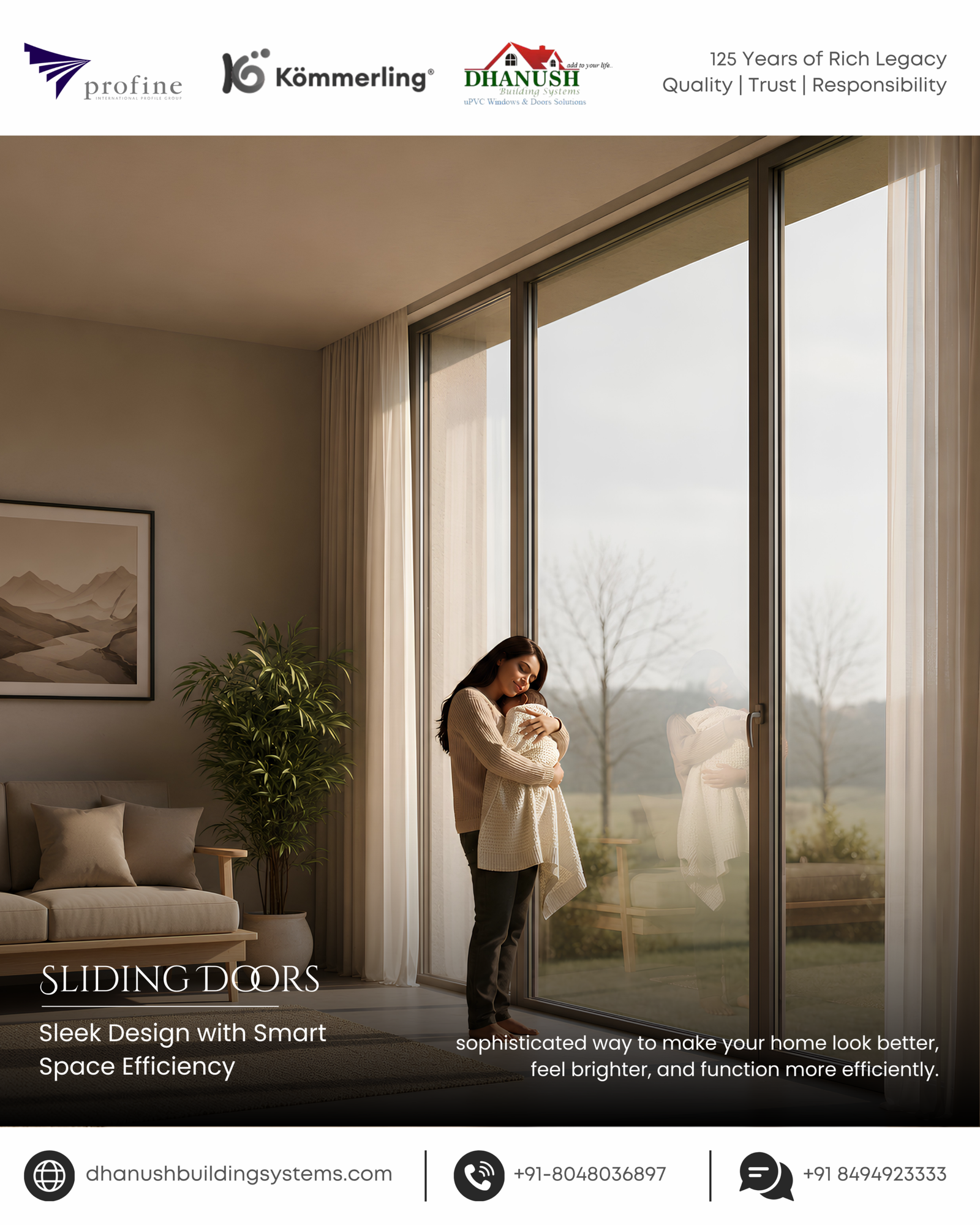 Koemmerling Premium Sliding Doors offer a simple yet sophisticated way to make your home look better, feel brighter, and function more efficiently.