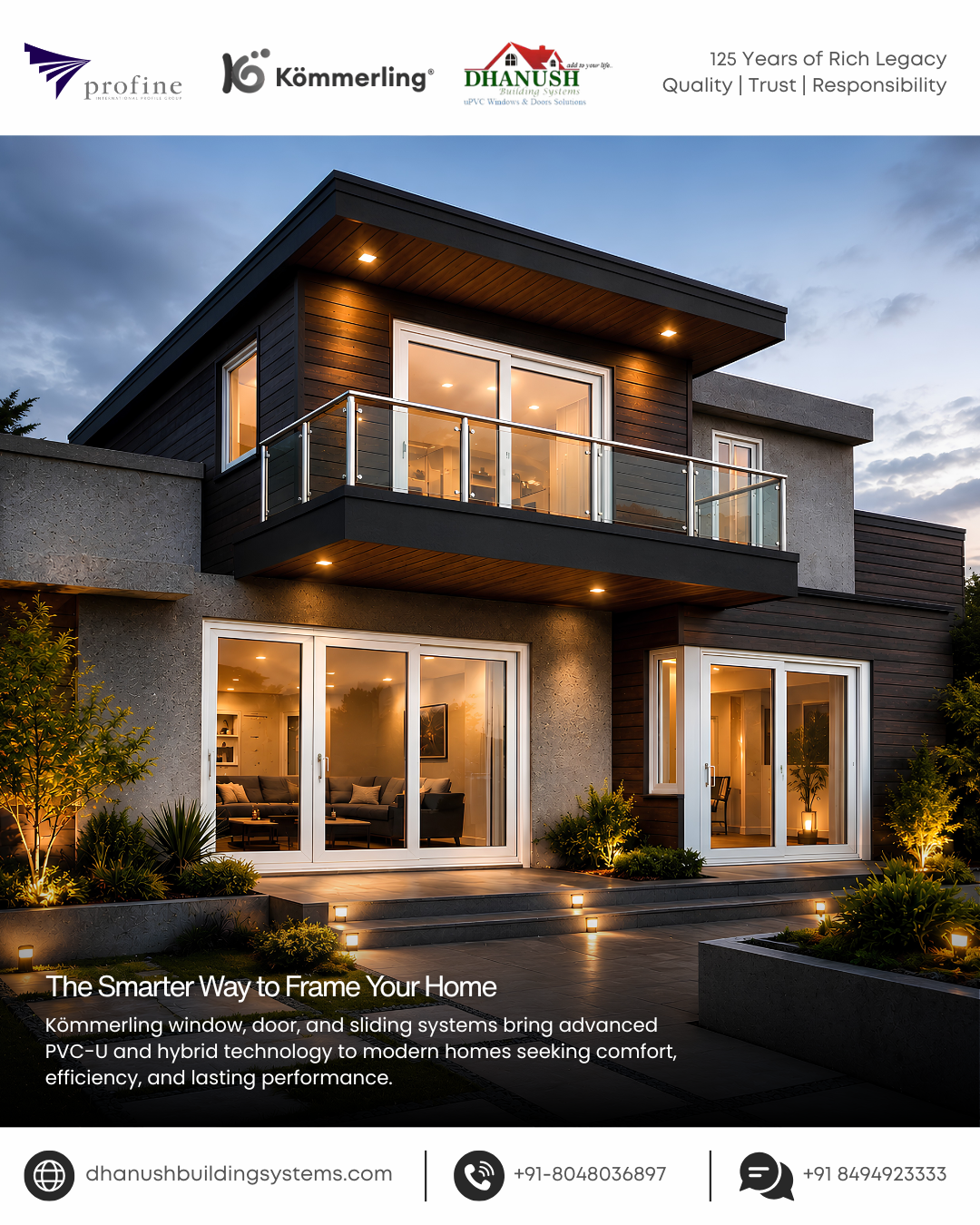 Premium Upvc Windows for Modern Homes by Kömmerling!