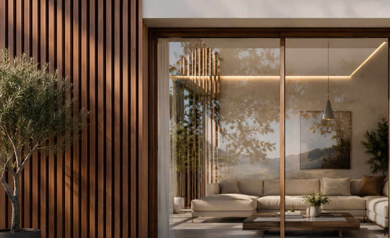 Wood Finish Aluminum Windows combines the timeless appeal of wood with the strength, durability, and precision of modern aluminum systems.
