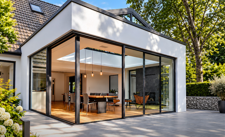 Kömmerling Opulenz: Slim Lines. Wider Possibilities - Let your spaces move with ease, with premium aluminium sliding systems from Dhanush Building Systems.